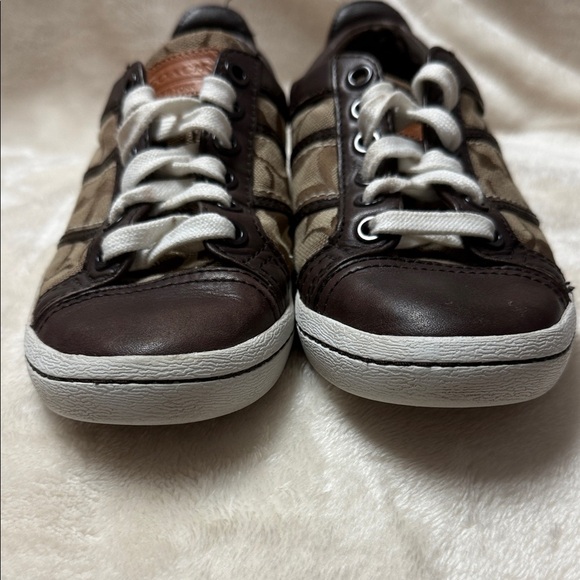 Coach Dark Brown and Tan Casual Sneakers - Picture 5 of 11